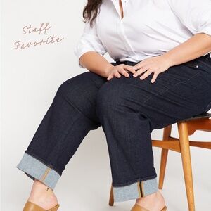 Universal Standard Dark Indigo Straight Leg Jeans